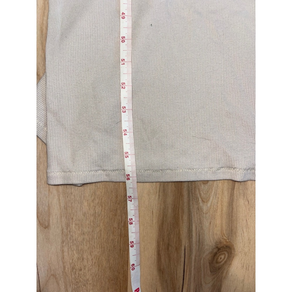 SKIMS Cotton Rib Long Tank Dress Bone Beige Racerback Maxi XL - Picture 8 of 11